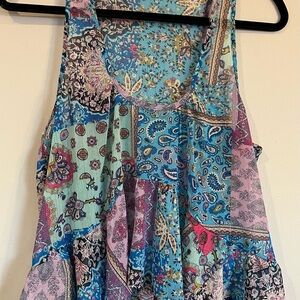 Lulu's Multicolor Paisley Tank Top